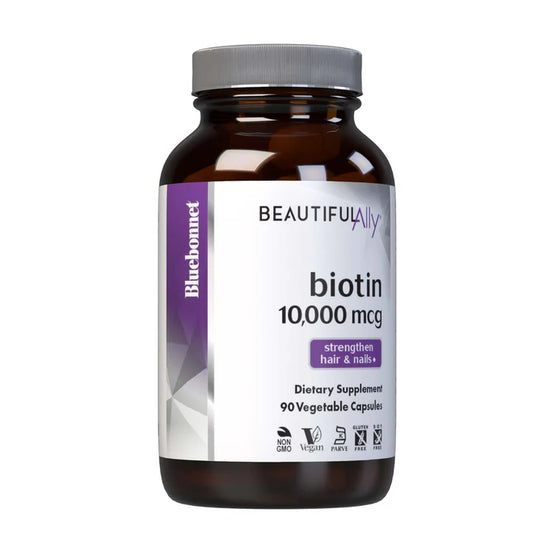 Bluebonnet Beautiful Ally Biotin 10,000mcg (90 Veg Caps)