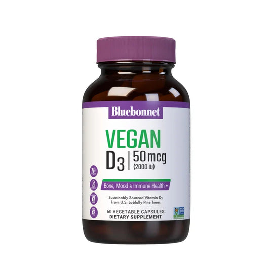 Bluebonnet VEGAN VITAMIN D3 50 mcg (2000 IU) (60 Veg Caps)