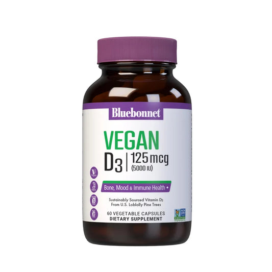 Bluebonnet VEGAN VITAMIN D3 125 mcg (5000 IU) (60 Veg Caps)