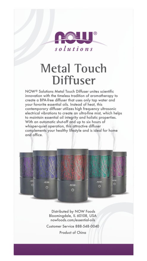 NOW Metal Touch Ultrasonic Oil Diffuser