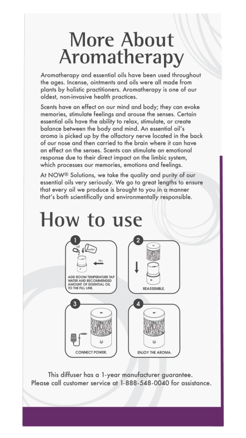 NOW Metal Touch Ultrasonic Oil Diffuser