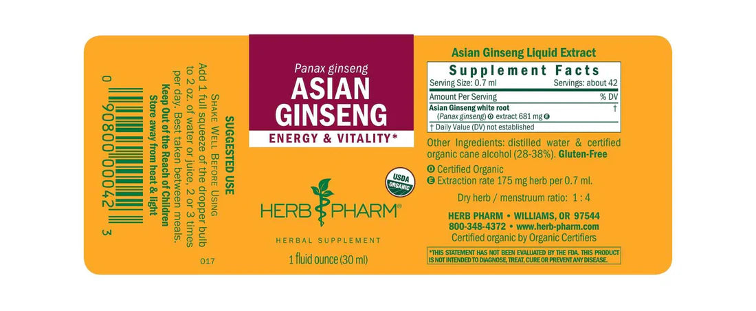 Herb Pharm Asian Ginseng 1 fl oz