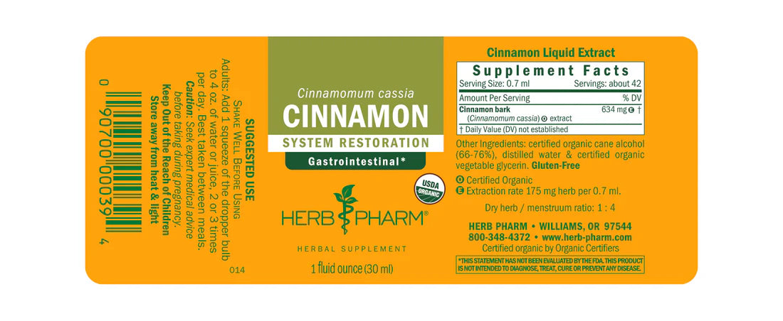 Herb Pharm Cinnamon 1 fl oz