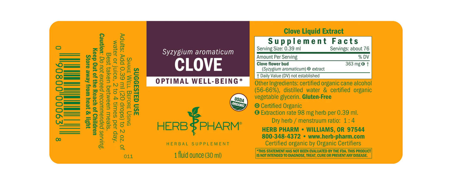 Herb Pharm Clove 1 fl oz