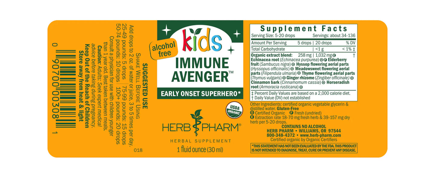 Herb Pharm Kids Immune Avenger™ 1 fl oz