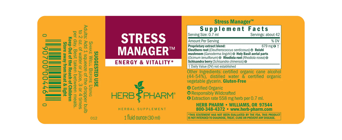 Herb Pharm Stress Manager™ 1 fl oz