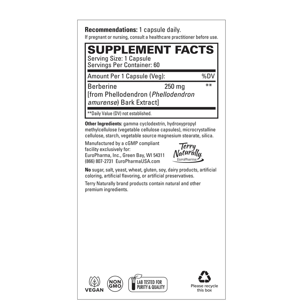 Terry Naturally Berberine MetX™ (60)