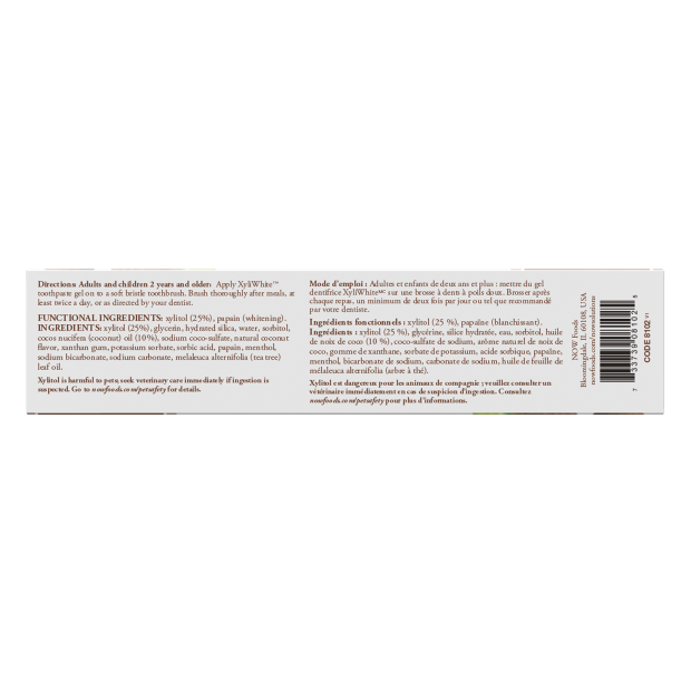 NOW XyliWhite™ Coconut Oil Toothpaste Gel 6.4oz