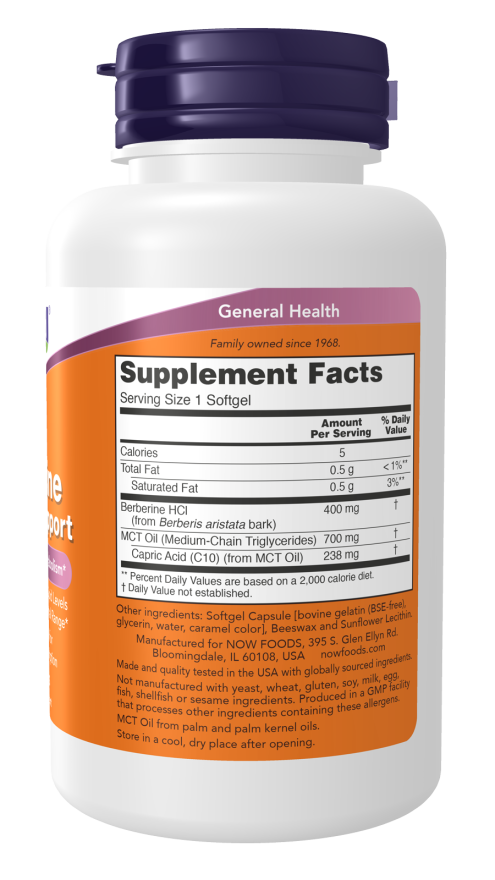Now Berberine Glucose Support 60 Softgels