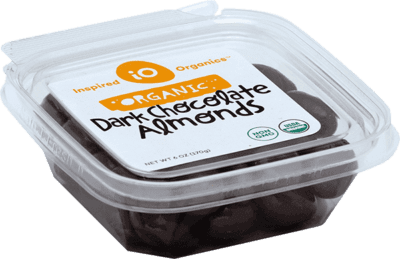 Inspired Organics Dark Chocolate Almonds 6oz