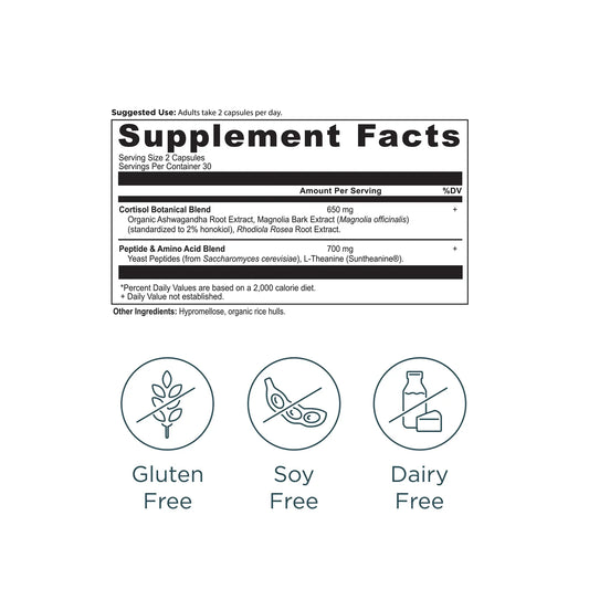 Ancient Nutrition Active Peptides Cortisol (60 Caps)