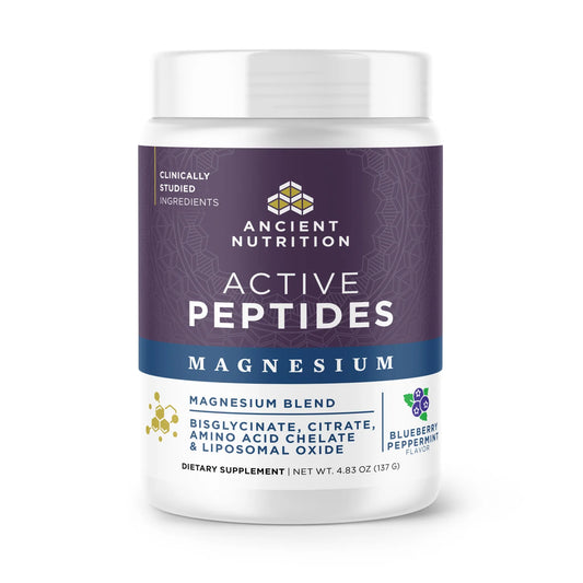 Ancient Nutrition Active Peptides Magnesium Complex Powder (4.83oz Blueberry Peppermint)