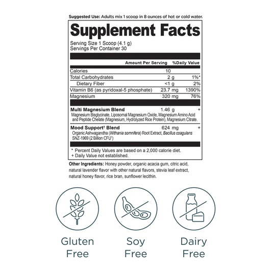 Ancient Nutrition Active Peptides Magnesium Complex Powder (4.34 oz Honey Lavender)