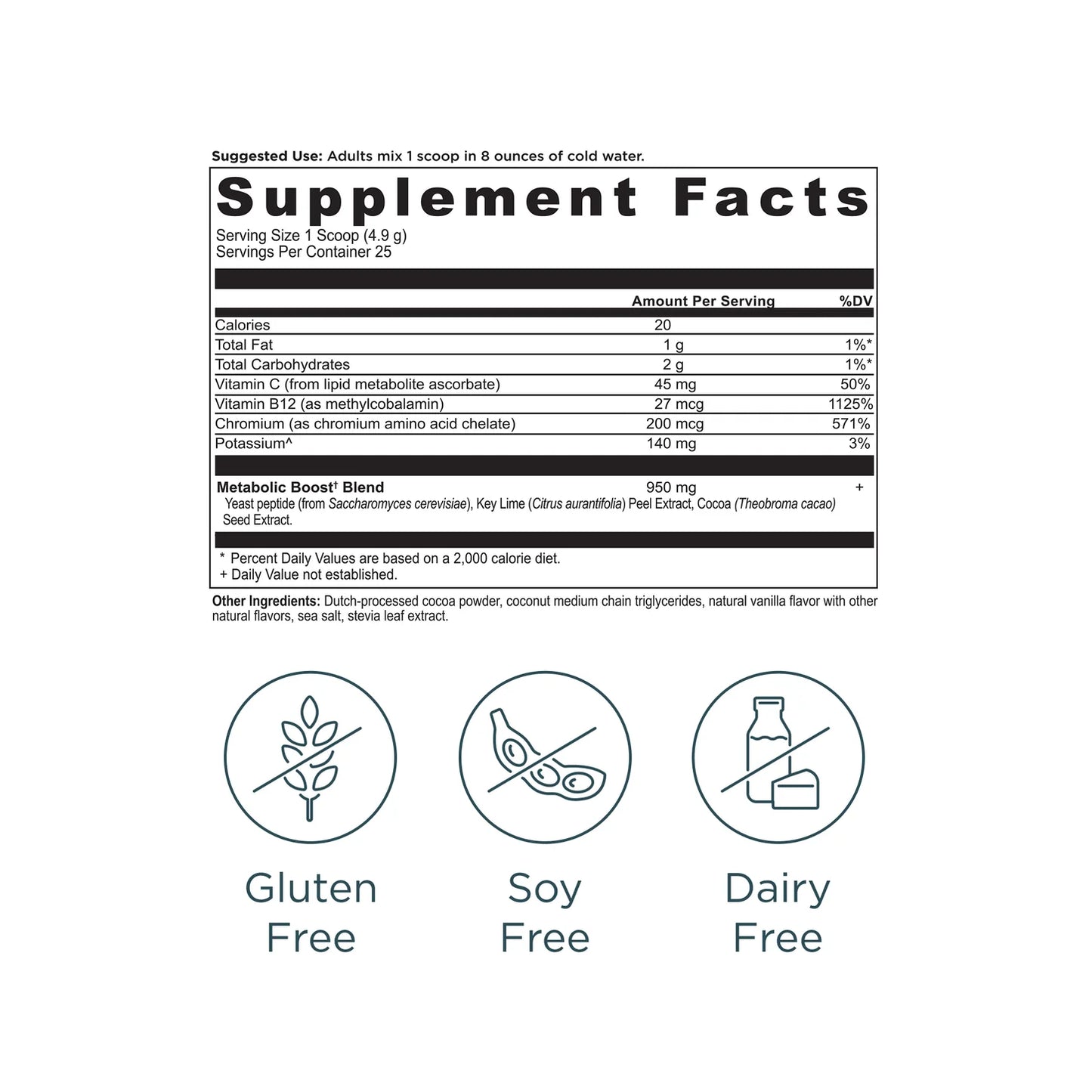 Ancient Nutrition Active Peptides Metabolism Powder (4.4oz Chocolate)