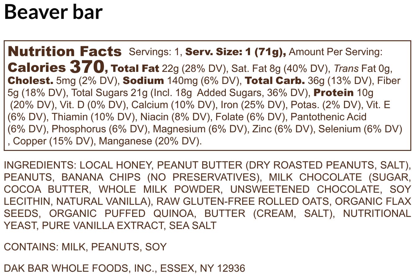 Dak Bar Beaver 2.5 oz