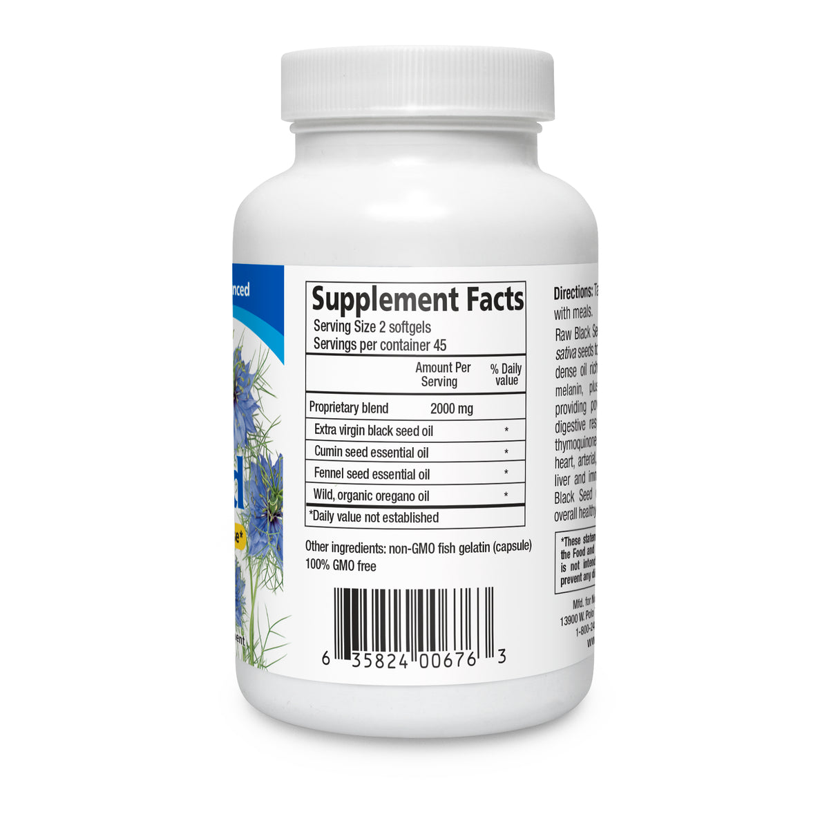 North American Herb & Spice Black Seed Oil (90 Gelcaps)