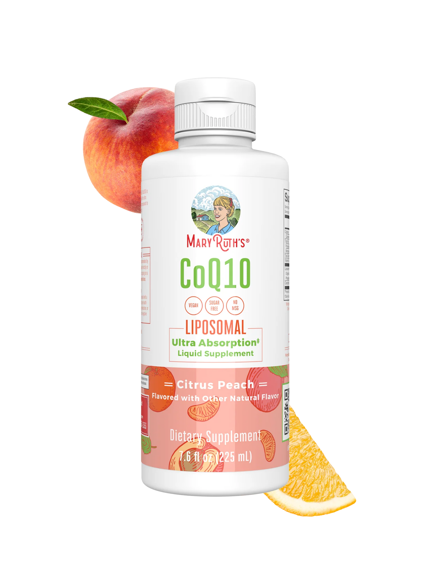 Mary Ruth's CoQ10 Liposomal (Citrus Peach) 7.6 fl oz