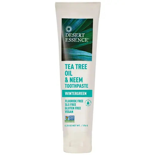 Desert Essence Tea Tree Oil & Neem Wintergreen Toothpaste 6.25 oz.