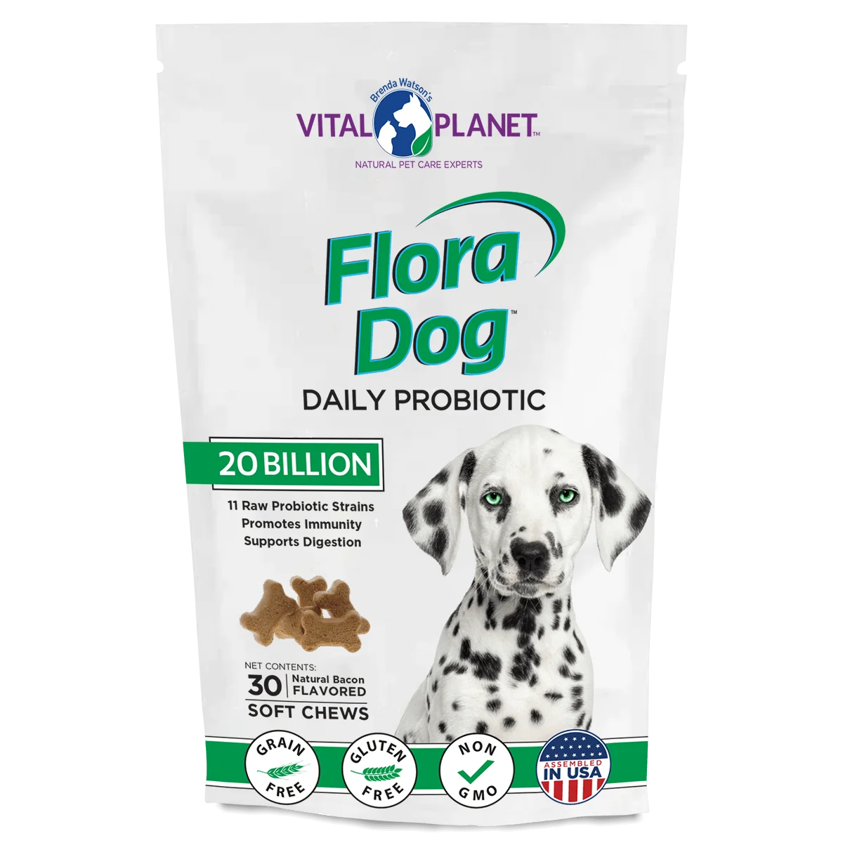 Vital Planet Flora Dog 20 Billion Probiotic Soft Chews