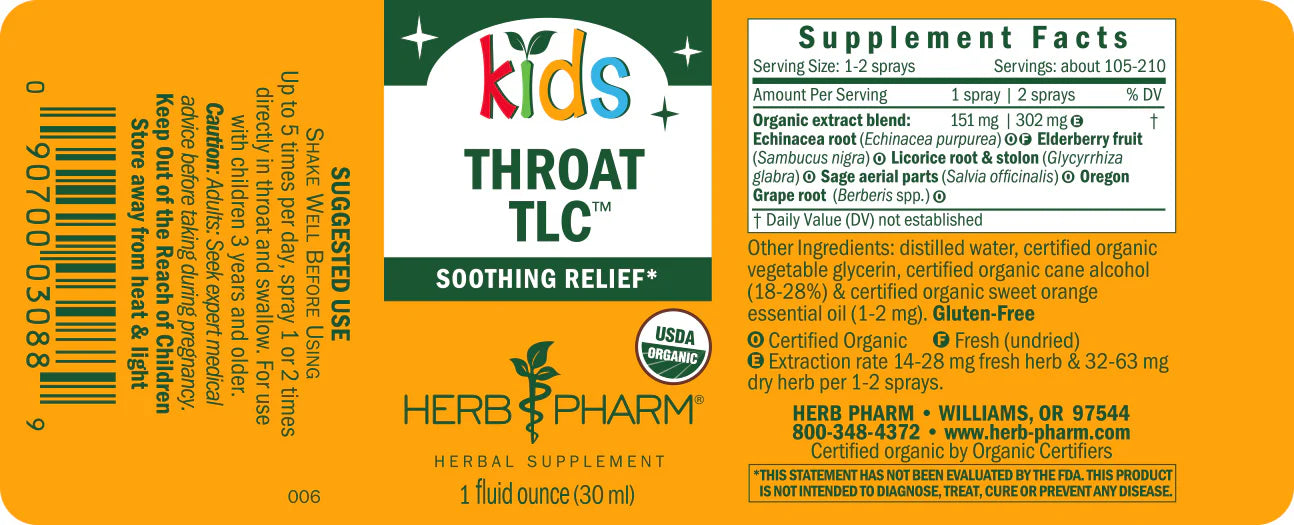 Herb Pharm Kids Throat TLC™ 1 fl oz