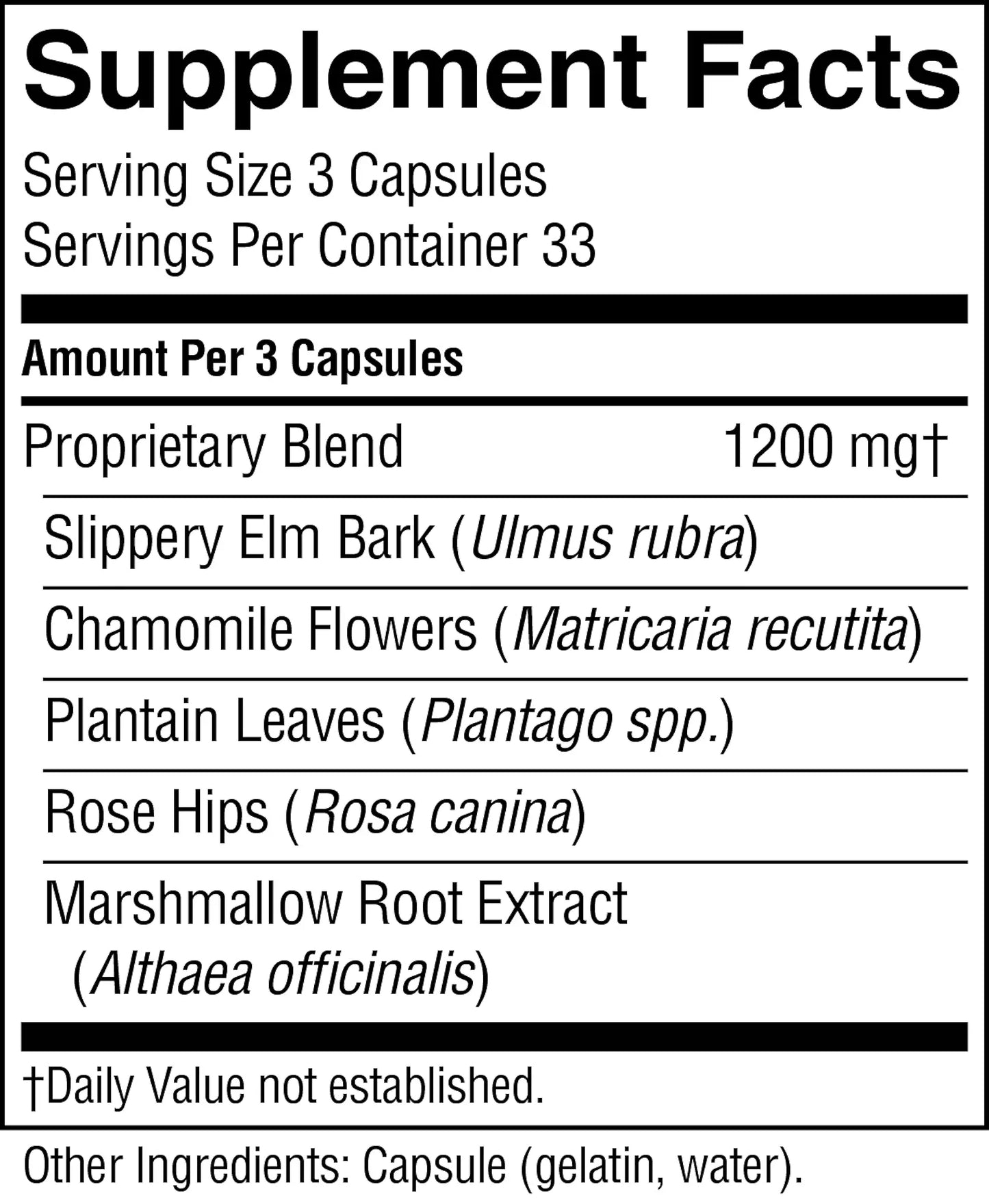 Intestinal Soothe & Build (100 Caps)