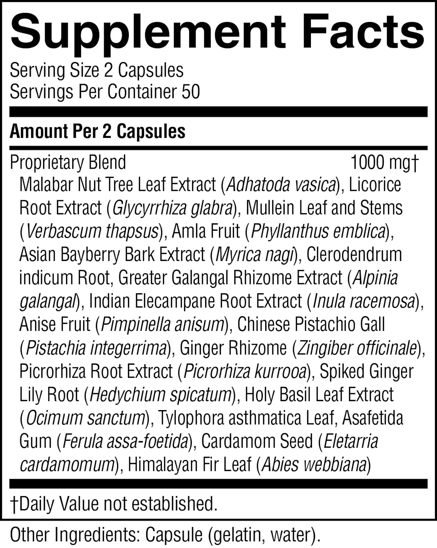 Bronchial Formula (100 caps)