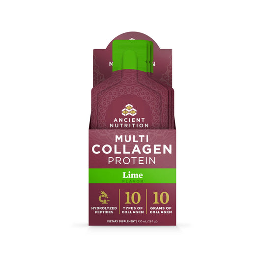 Ancient Nutrition Multi Collagen Protein Gel Packs – Lime (15 Count)