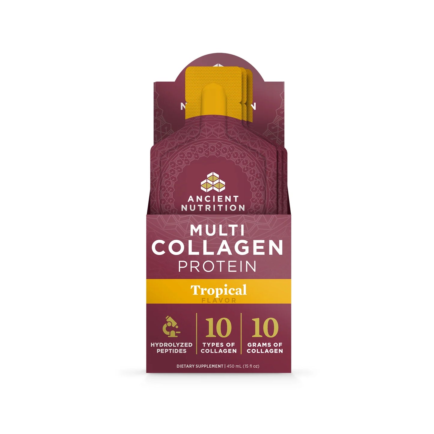 Ancient Nutrition Multi Collagen Protein Gel Packs – Tropical (15 Count)