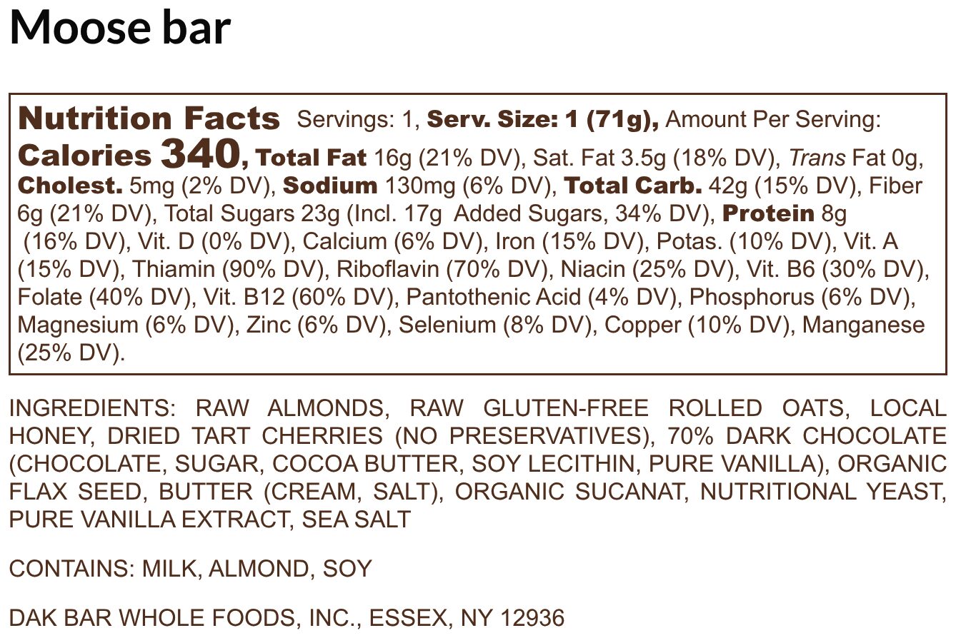 Dak Bar Moose 2.5 oz