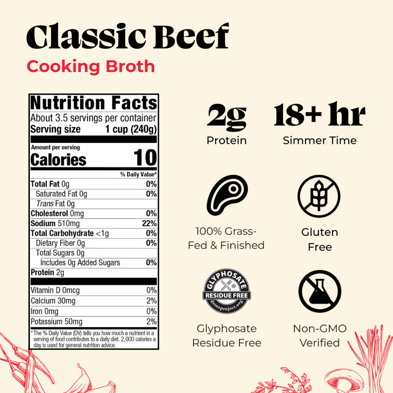 Kettle & Fire Beef Cooking Broth 32oz