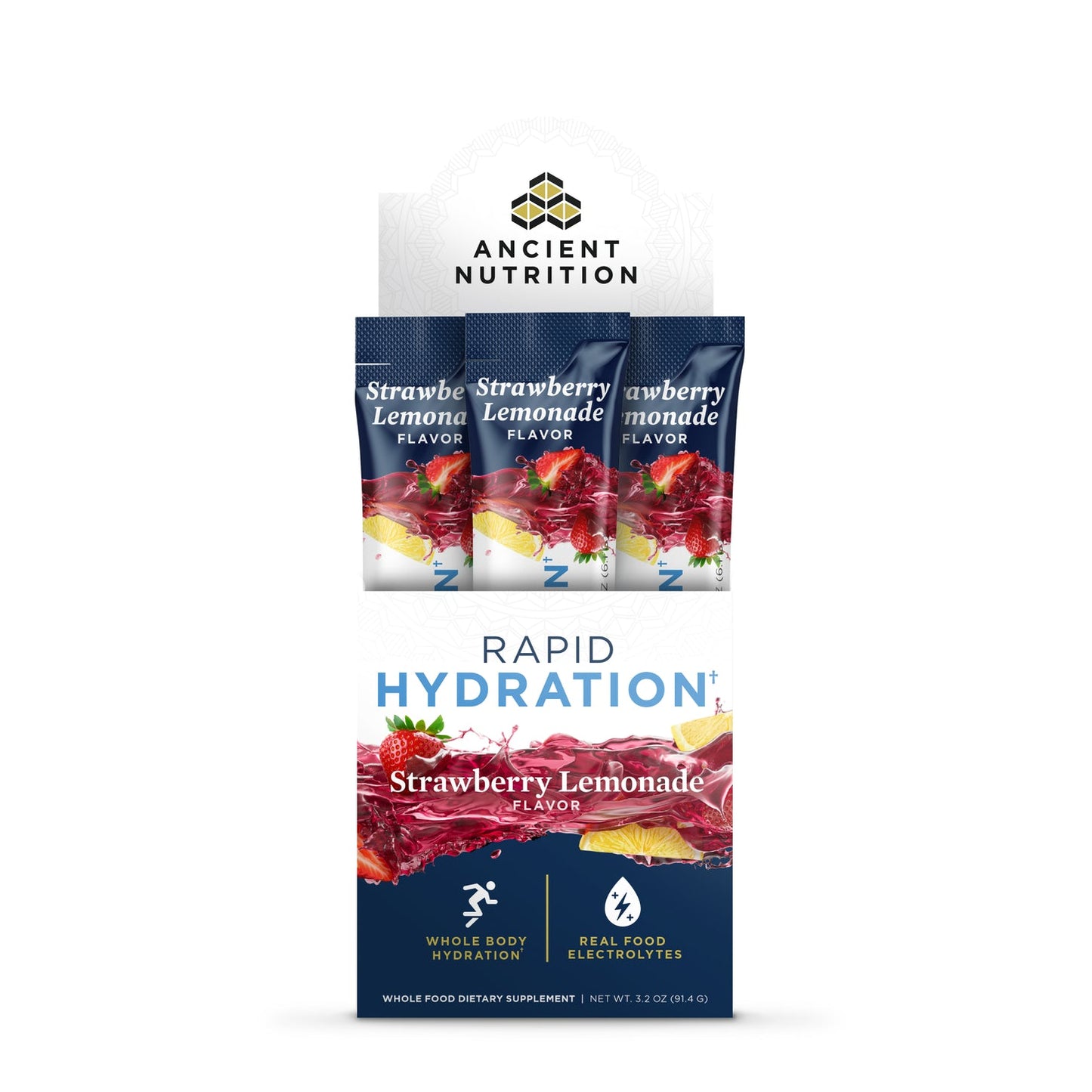 Ancient Nutrition Rapid Hydration Powder (Strawberry Lemonade)