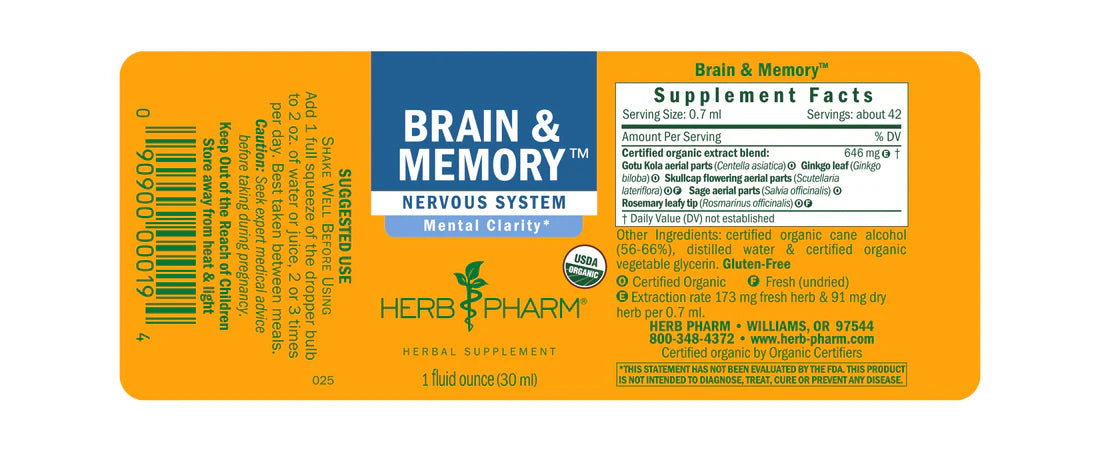 Herb Pharm Brain & Memory™ 1 fl oz