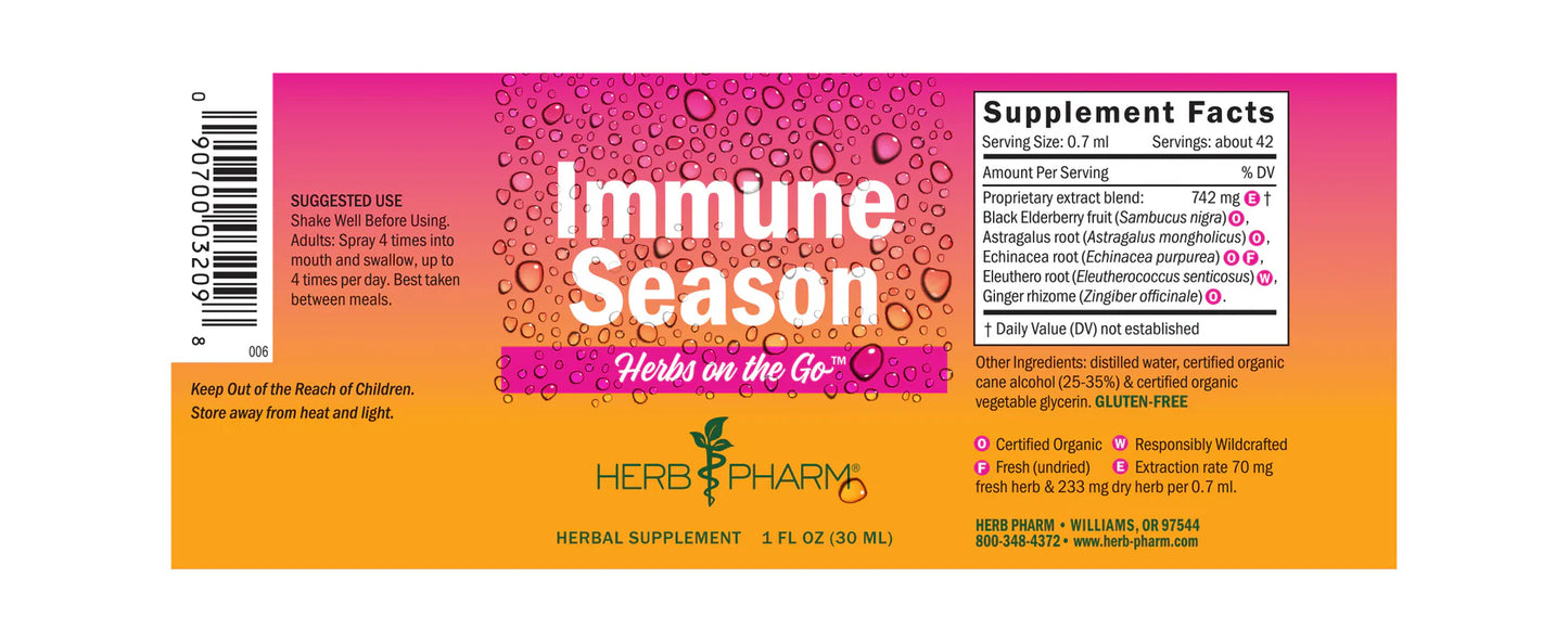 Herb Pharm Herbs on the Go: Immune Season™ 1 fl oz