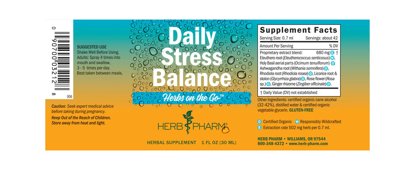 Herb Pharm Herbs on the Go: Daily Stress Balance™ 1 fl oz