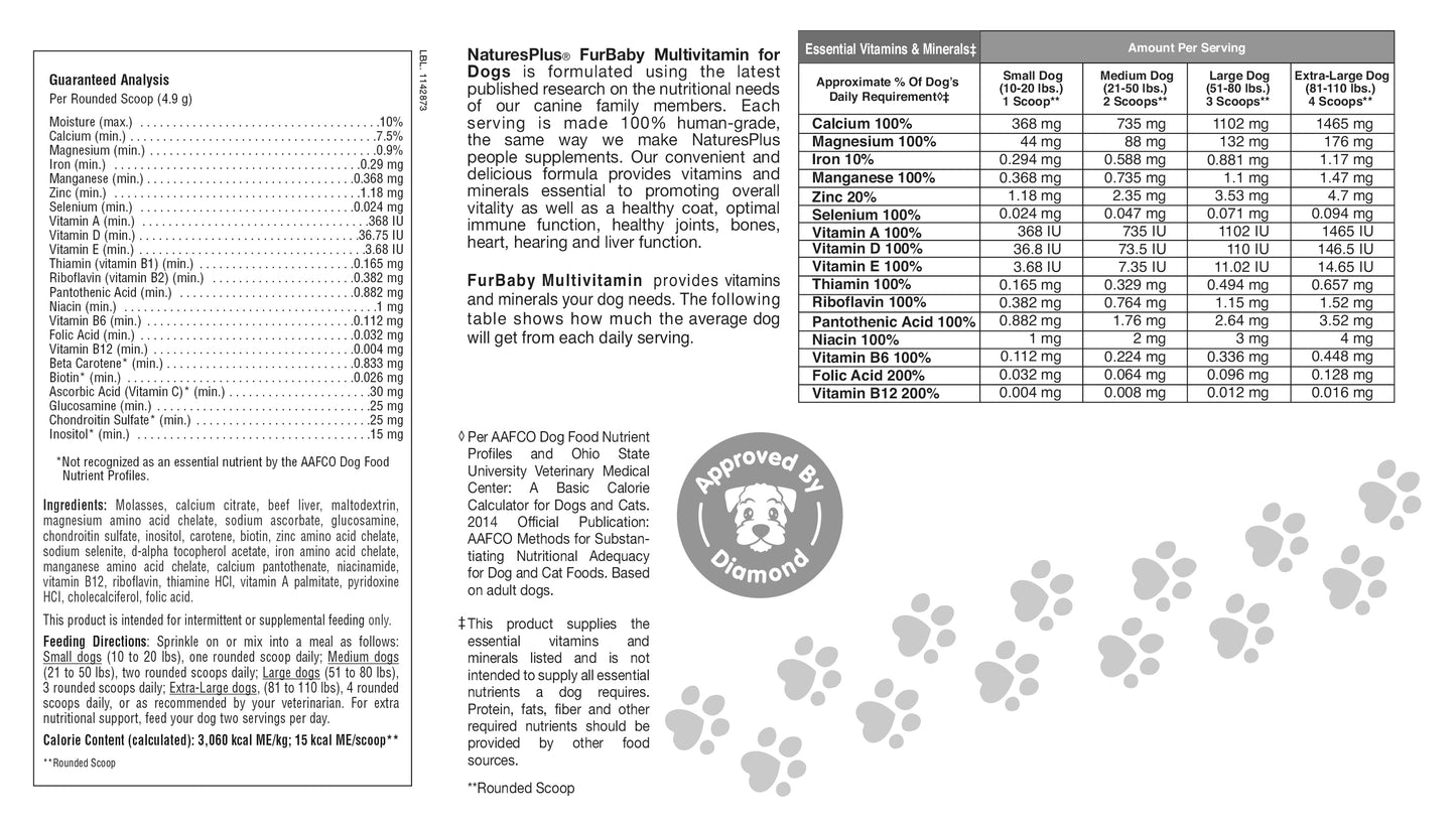 Natures Plus FurBaby® Multivitamin for Dogs