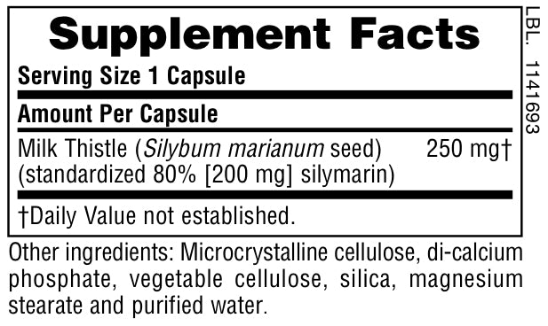 Natures Plus Herbal Actives Milk Thistle Capsules