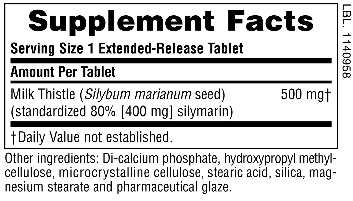 Nature's Plus Herbal Actives Milk Thistle Extended Release Tablets