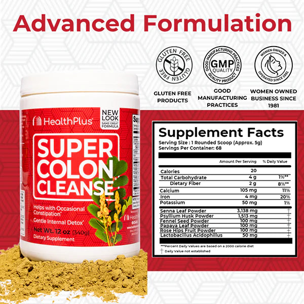 HealthPlus Super Colon Cleanse Powder 12oz