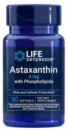 Life Extension 4mg Astaxanthin with Phospholipids (30 Softgels)