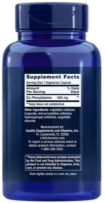 Life Extension D, L-Phenylalanine Capsules (100 Caps)
