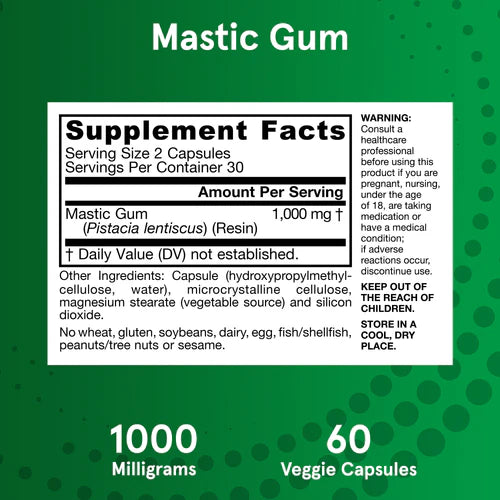 Jarrow Mastic Gum (60 Veg Caps)