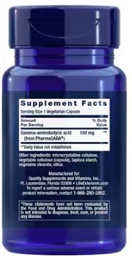 Life Extension GABA (60 Veg Caps)