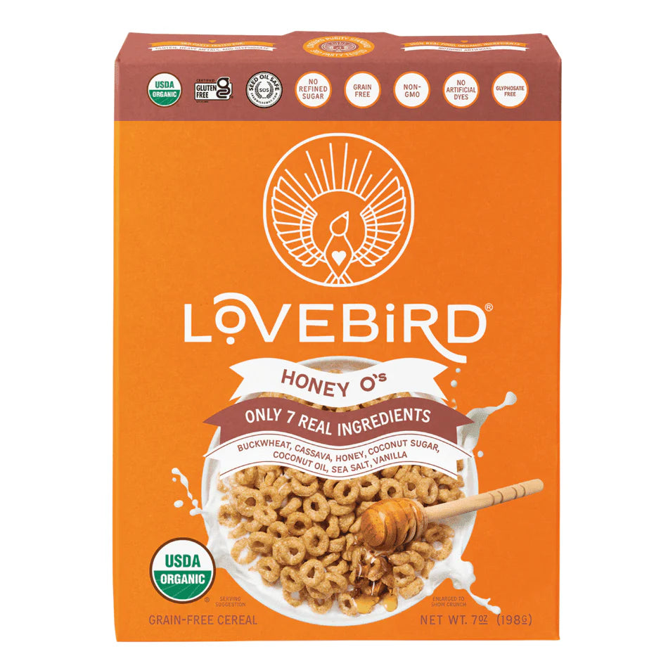 Lovebird Organic Grain-Free Honey O’s Cereal