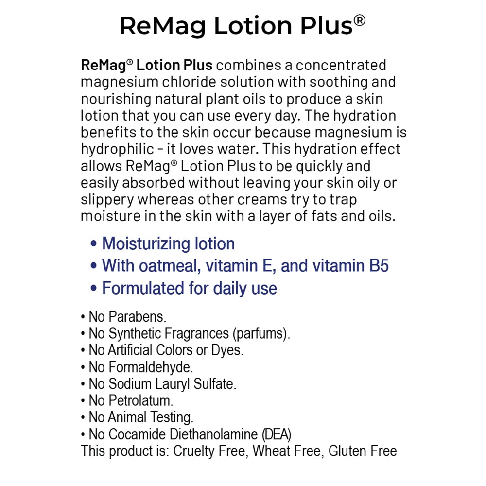 RnA ReSet ReMag® Lotion Plus | Soothing Magnesium Hydrator 7.5 fl oz
