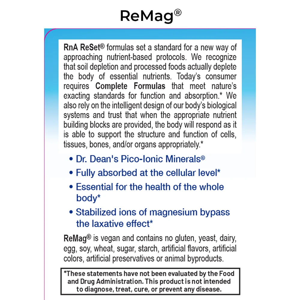 RnA ReSet ReMag® | Picometer Magnesium for Cellular Energy 8 fl oz