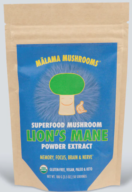 Malama Mushrooms Lion's Mane Mushroom Extract Powder