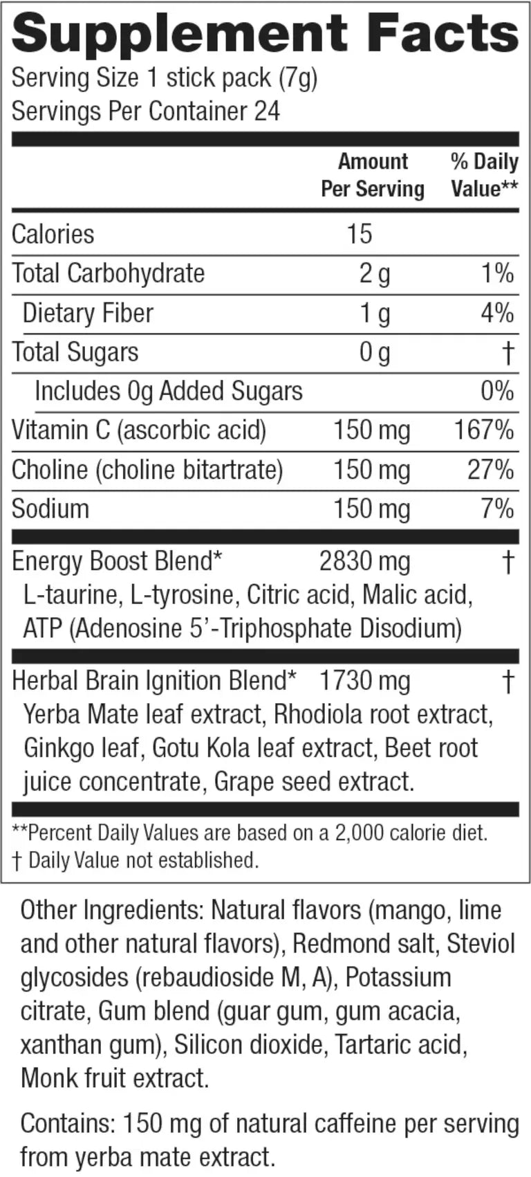 Nature's Sunshine Brain Edge (24 Stick Packs)