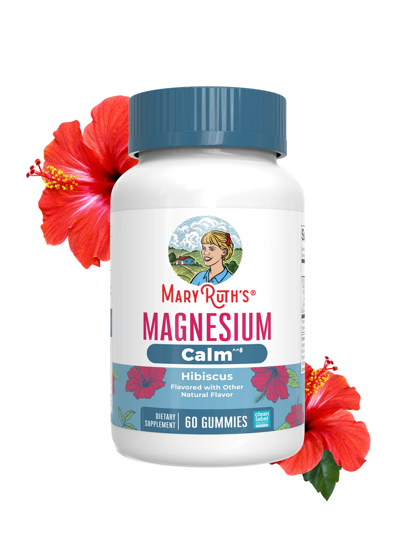 Mary Ruth's Magnesium Calm Gummies (Hibiscus) 60 ct