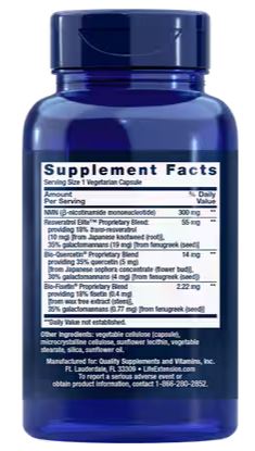 Life Extension NMN Nicotinamide Mononucleotide with Resveratrol Elite™ (90 Veg Caps)