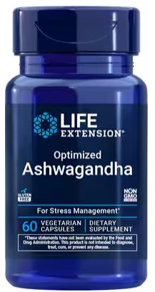 Life Extension Optimized Ashwagandha (60 Veg Caps)